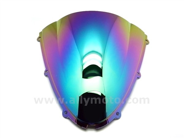 Kawasaki Ninja ZX-10R Iridium Rainbow Double Bubble Windscreen Shield 2006-2007-2 Kawasaki Ninja ZX-10R Iridium Rainbow Double Bubble Windscreen Shield 2006-2007-2